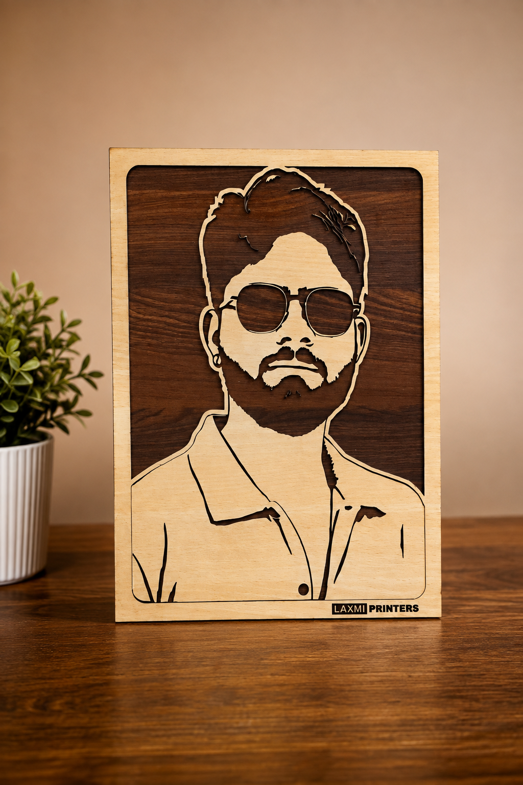 Premium 3D Laser Cut Wooden Portrait